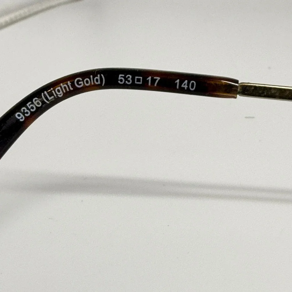 Coach HC 5119 Light Gold Rectangular Metal Eyeglass Frames 53-17-140 Tortoise